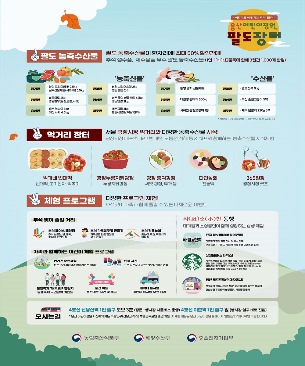 어린이와 함께 하는 추석나들이, 용산어린이정원 팔도장터