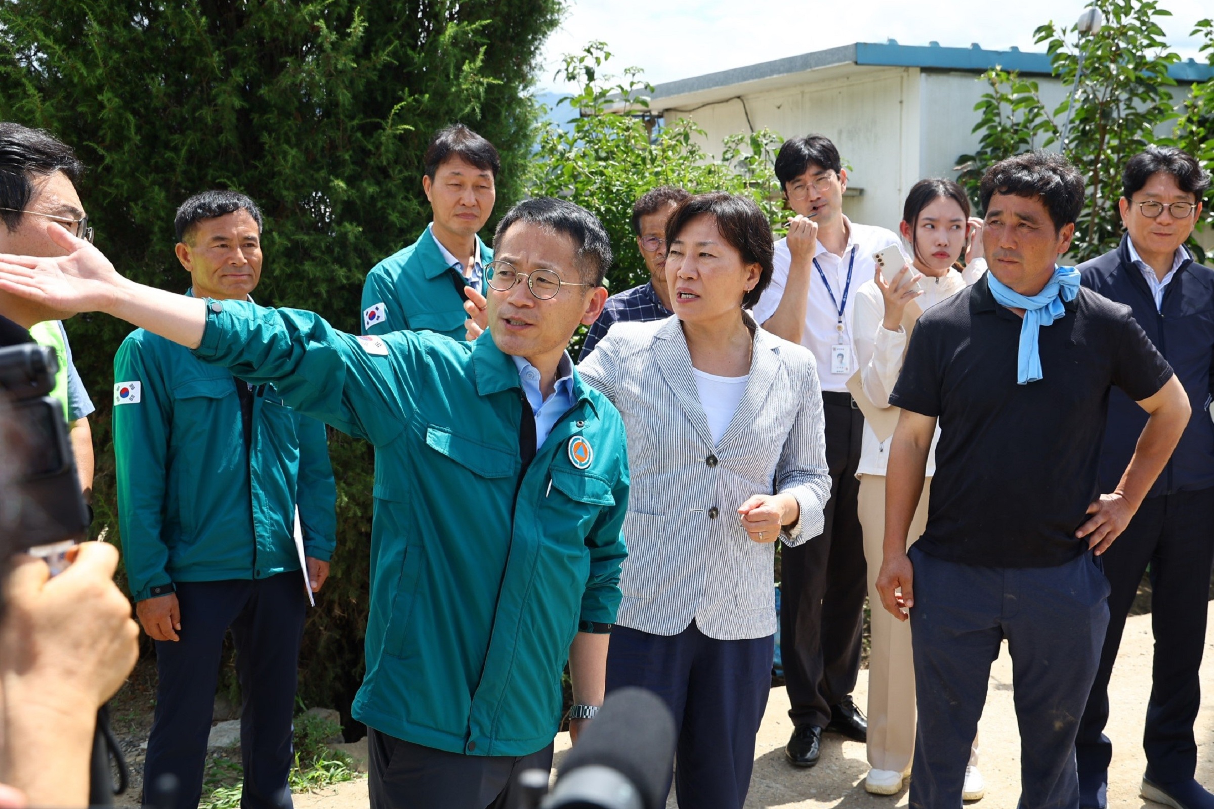 송미령 장관, 상추 생육과 다시 심기(재식) 진행상황 점검