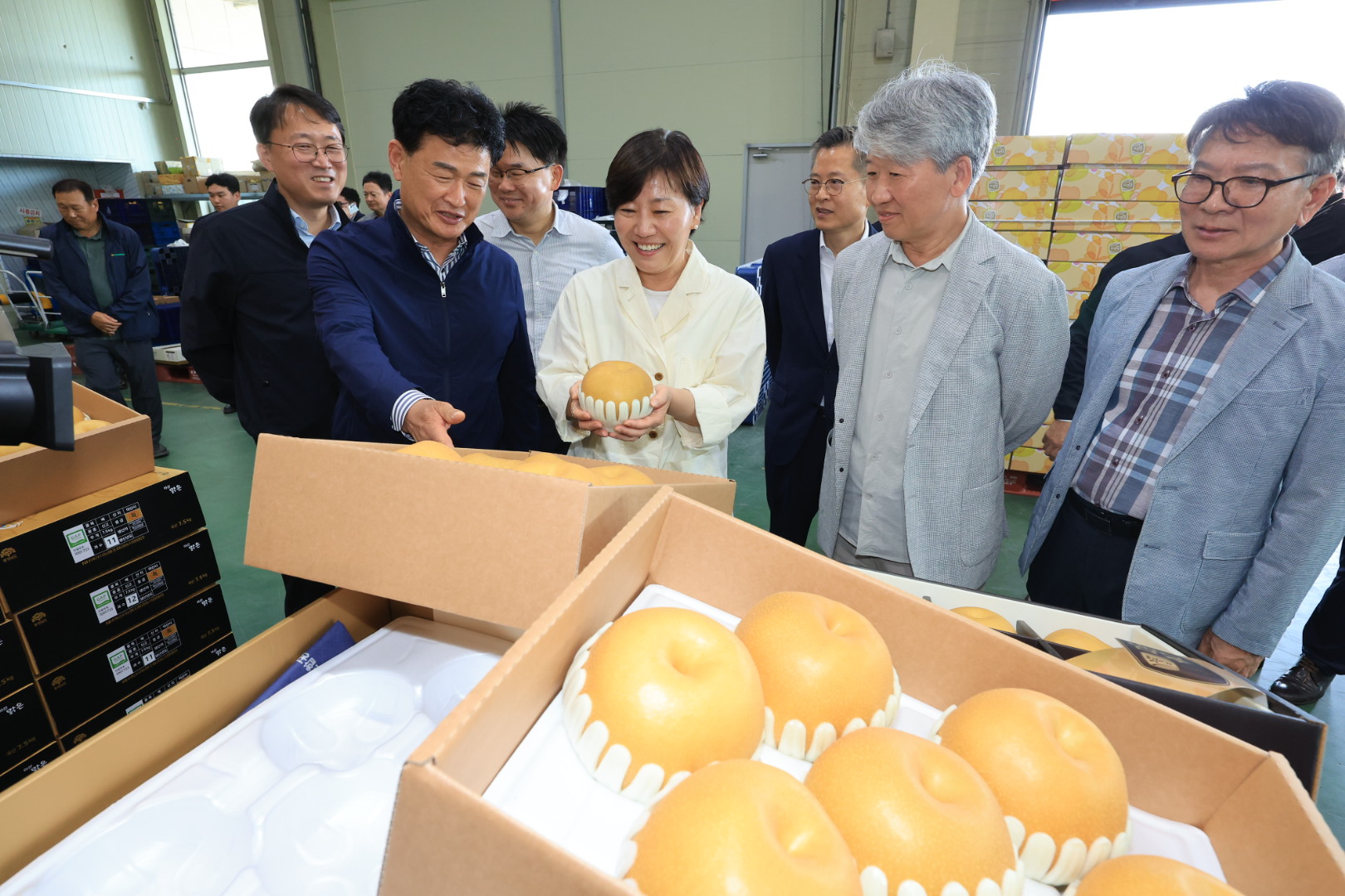 송미령 장관, 추석성수품(배) 생육상황 점검