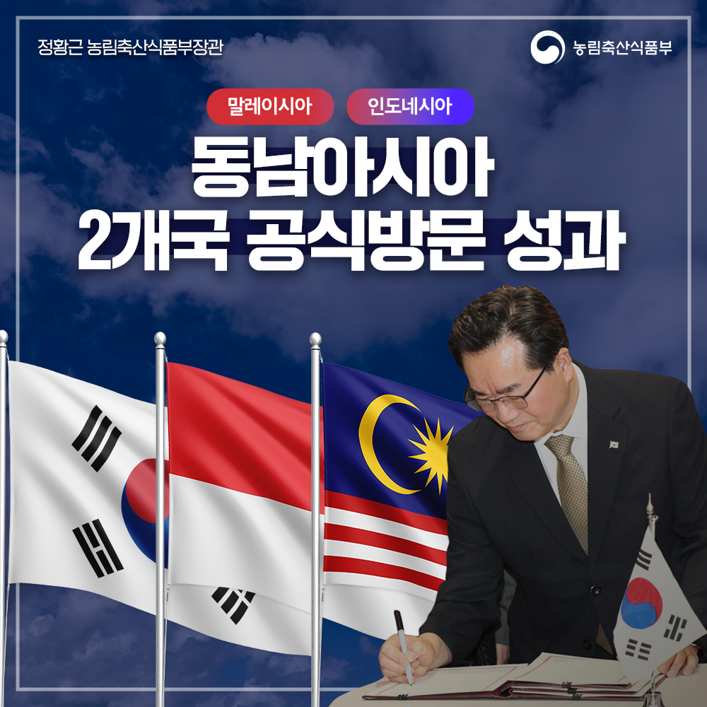  정황근 농림축산식품부장관 농림축산식품부 말레이시아 인도네시아 동남아시아 2개국 공식방문 성과