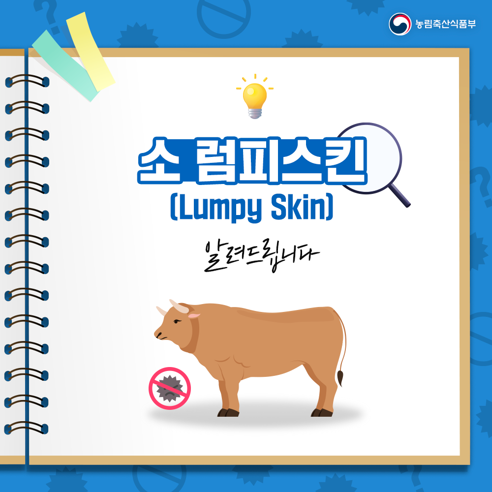 농림축산식품부 소럼피스킨 (Lumpy Skin) 알려드립니다