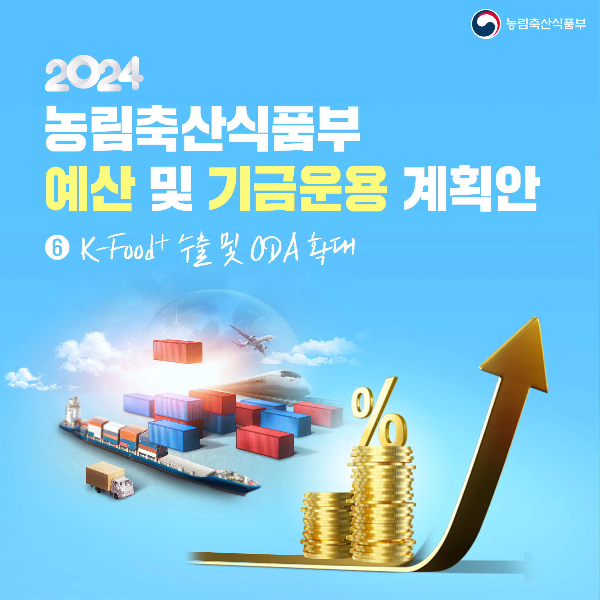 2024 농림축산식품부 예산 및 기금운용 계획안 K-FOOD+ 수출 및 ODA 확대